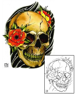 Peony Tattoo Horror tattoo | DFF-01038