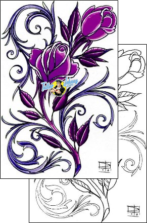 Decorative Tattoo plant-life-flowers-tattoos-damien-friesz-dff-01091