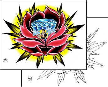 Flower Tattoo plant-life-flowers-tattoos-damien-friesz-dff-01097