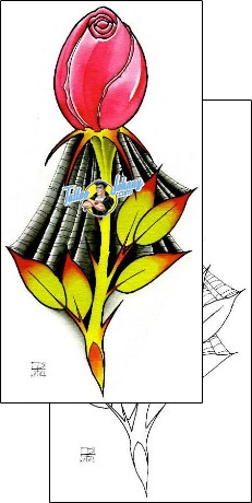Flower Tattoo plant-life-flowers-tattoos-damien-friesz-dff-01100