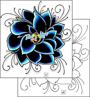 Flower Tattoo plant-life-flowers-tattoos-damien-friesz-dff-01105
