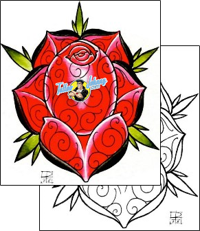 Flower Tattoo plant-life-flowers-tattoos-damien-friesz-dff-01106