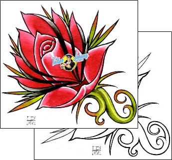 Flower Tattoo plant-life-flowers-tattoos-damien-friesz-dff-01110
