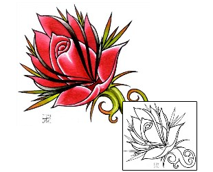 Flower Tattoo Plant Life tattoo | DFF-01110