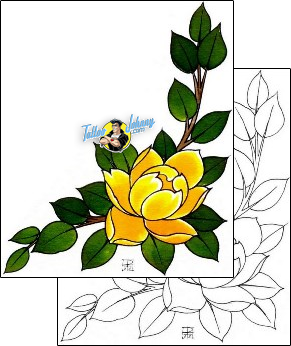 Flower Tattoo plant-life-flowers-tattoos-damien-friesz-dff-01123