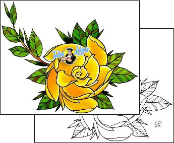 Flower Tattoo plant-life-flowers-tattoos-damien-friesz-dff-01128