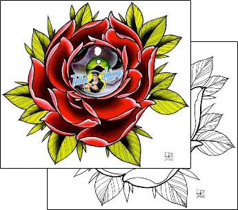 Flower Tattoo plant-life-flowers-tattoos-damien-friesz-dff-01133