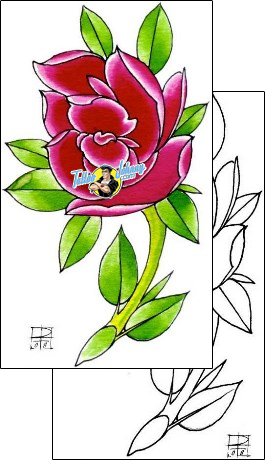 Flower Tattoo plant-life-flowers-tattoos-damien-friesz-dff-01135