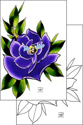 Flower Tattoo plant-life-flowers-tattoos-damien-friesz-dff-01136
