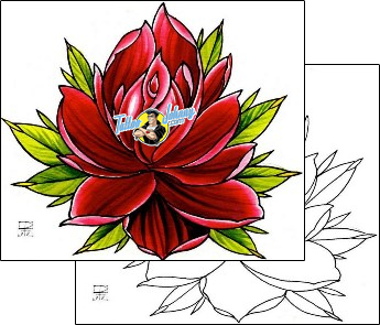 Flower Tattoo plant-life-flowers-tattoos-damien-friesz-dff-01138