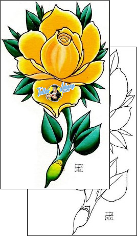 Flower Tattoo plant-life-flowers-tattoos-damien-friesz-dff-01140