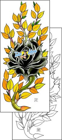 Flower Tattoo plant-life-flowers-tattoos-damien-friesz-dff-01144