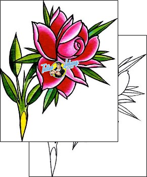 Flower Tattoo plant-life-flowers-tattoos-damien-friesz-dff-01149