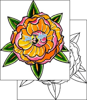 Flower Tattoo plant-life-flowers-tattoos-damien-friesz-dff-01152