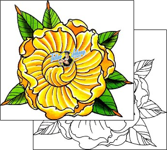 Flower Tattoo plant-life-flowers-tattoos-damien-friesz-dff-01168