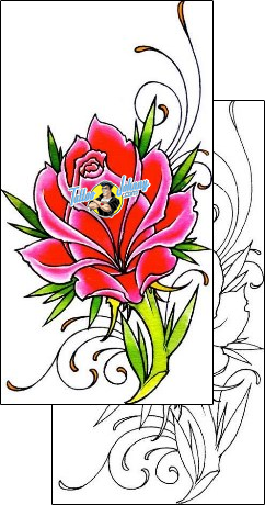Flower Tattoo plant-life-flowers-tattoos-damien-friesz-dff-01169