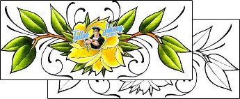 Flower Tattoo plant-life-flowers-tattoos-damien-friesz-dff-01171
