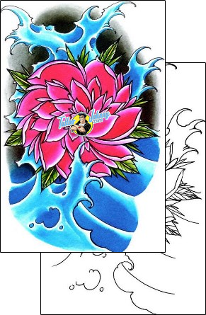Flower Tattoo plant-life-flowers-tattoos-damien-friesz-dff-01180