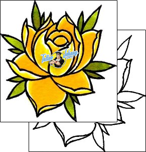 Flower Tattoo plant-life-flowers-tattoos-damien-friesz-dff-01181