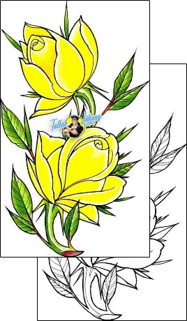 Flower Tattoo plant-life-flowers-tattoos-damien-friesz-dff-01194