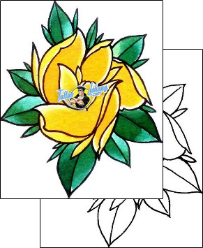 Flower Tattoo plant-life-flowers-tattoos-damien-friesz-dff-01204