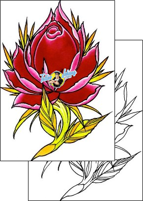Flower Tattoo plant-life-flowers-tattoos-damien-friesz-dff-01209
