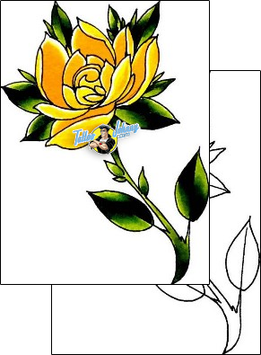 Flower Tattoo plant-life-flowers-tattoos-damien-friesz-dff-01210