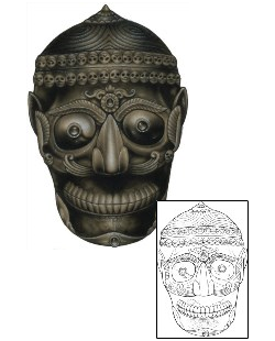 Mask Tattoo Religious & Spiritual tattoo | DFF-01283