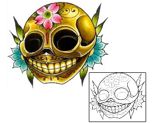 Day of the Dead Tattoo Ethnic tattoo | DFF-01315