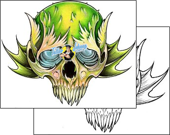 Skull Tattoo horror-skull-tattoos-damien-friesz-dff-01410