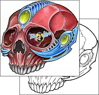 Skull Tattoo horror-skull-tattoos-damien-friesz-dff-01411