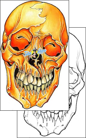 Skull Tattoo horror-skull-tattoos-damien-friesz-dff-01413