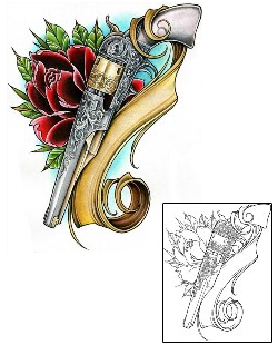 Gun Tattoo Plant Life tattoo | DFF-01490