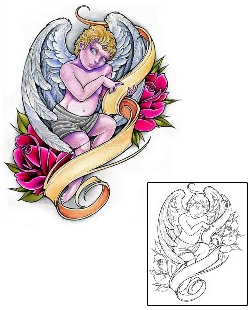 Angel Tattoo Religious & Spiritual tattoo | DFF-01499