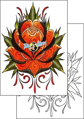 Rose Tattoo plant-life-rose-tattoos-damien-friesz-dff-01502
