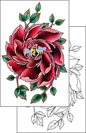 Rose Tattoo plant-life-rose-tattoos-damien-friesz-dff-01504