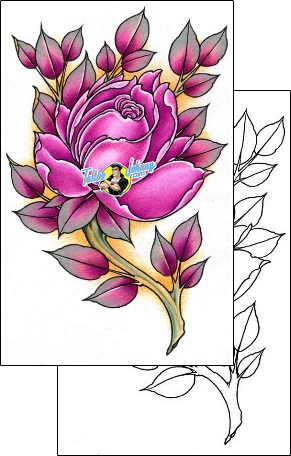 Rose Tattoo plant-life-rose-tattoos-damien-friesz-dff-01507