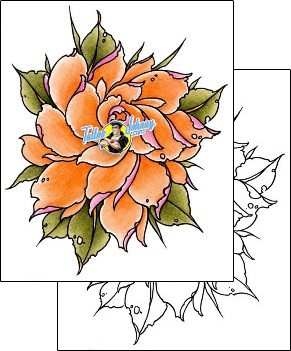 Rose Tattoo plant-life-rose-tattoos-damien-friesz-dff-01509