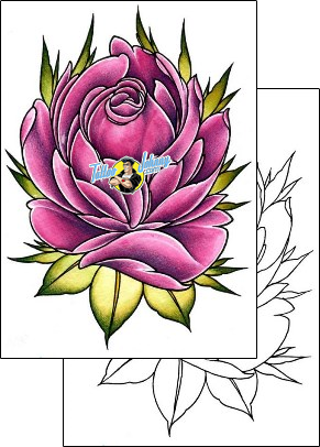 Rose Tattoo plant-life-rose-tattoos-damien-friesz-dff-01520