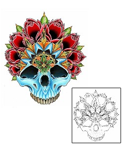Skull Tattoo Plant Life tattoo | DFF-01615