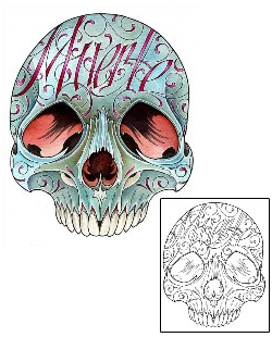 Featured Artist - Damien Friesz Tattoo Muerte Skull Tattoo