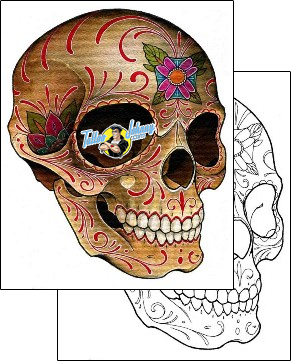 Mexican Tattoo skull-tattoos-damien-friesz-dff-01661
