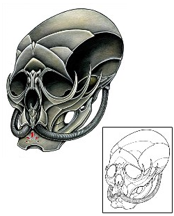 Picture of Emile Skull Tattoo