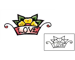 Love Tattoo Ankle Love Flower Tattoo