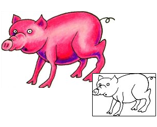 Pig Tattoo Animal tattoo | DHF-00071