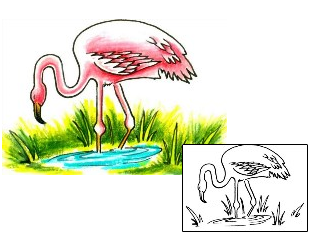 Flamingo Tattoo Animal tattoo | DHF-00074