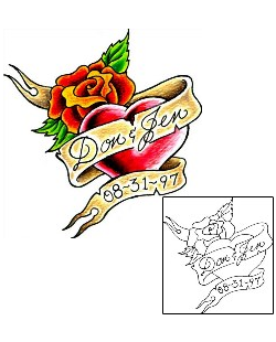 Heart Tattoo For Women tattoo | DHF-00099