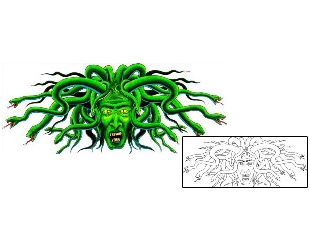 Snake Tattoo Green Medusa Tattoo