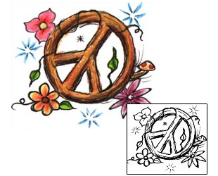 Peace Symbol Tattoo Miscellaneous tattoo | DHF-00296