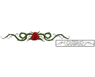 Rose Tattoo Specific Body Parts tattoo | DHF-00303